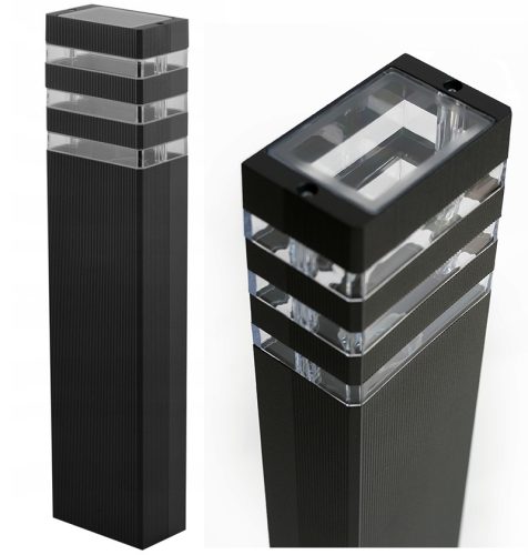  Rechteckiger Lichtmast SuperLED E27 80 cm schwarz