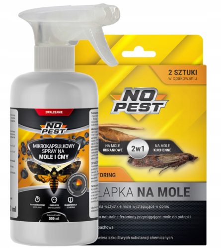  Sprühgerät, Aerosol gegen Kakerlaken, Zecken, Mücken, Motten, Ameisen, Fliegen, Wespen, Spinnen, Flöhe, Bettwanzen, Silberfischchen No-Pest 500 ml