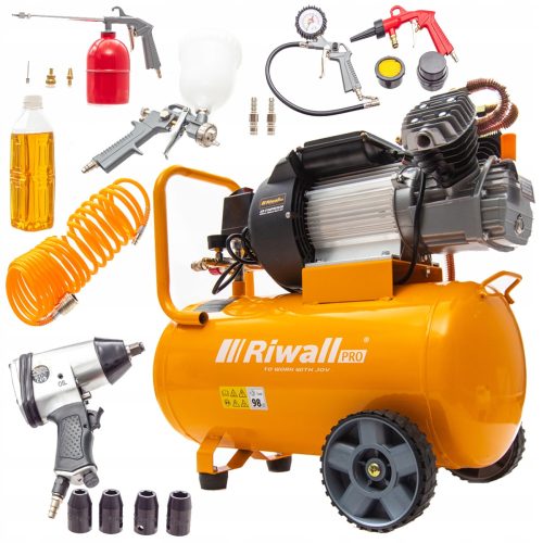Riwall Pro AIRMAX SET KOZINHO Ölkompressor 50 l 10 bar