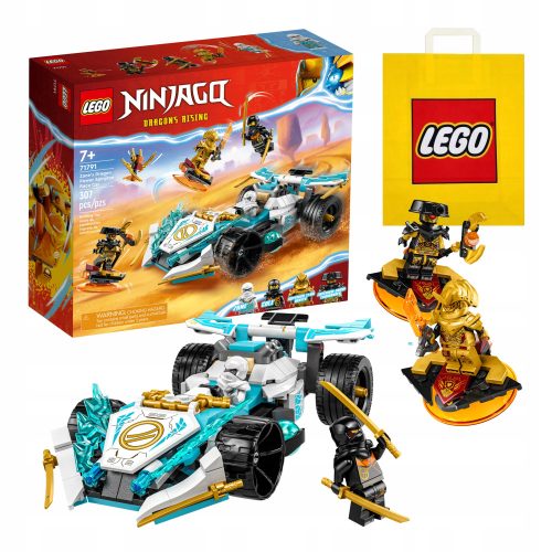  LEGO Ninjago Zanes Drachen-Spinjitzu-Rennwagen 71791 + LEGO VP Papiertüte 6315792 Medium