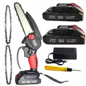  MINI-AKKU-KETTENSÄGE FÜR ÄSTE 2xBATTERIE