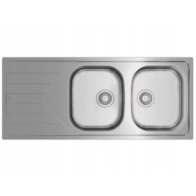  Teka BE 280/400 CN Doppelbeckenspüle, Edelstahl