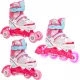  Rollschuhe 3in1 RAVEN Zoya Pink 30-33 LED-Rad