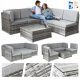 Ein Satz Garten- und Terrassenmöbel Sapphire Technorattan Gartenmöbel-Set, 6-tlg.