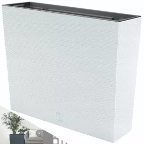  Blumentopf DTU24 60 cm x 18 x 50 cm, weißer Kunststoff