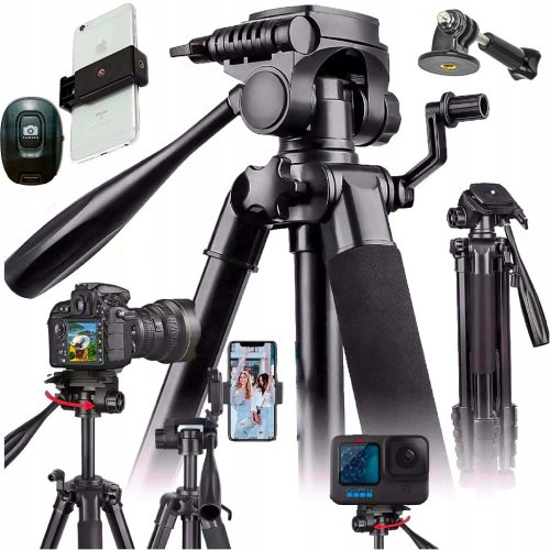  Stativ Gearpro TRIPOD 4IN1 REMOTE TRIPOD PHONE HOLDER 168CM 168 cm schwarz