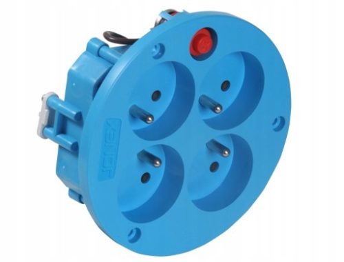Jonex Spulenverlängerungskabel 0 m, 4 Stk. Buchsen, blau