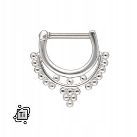  Dekorativer HUFEISEN-Ohrring aus Titan für SEPTUM 1,2/8 mm