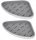 Asmat Ecoco Eckregale grau 32x22x6 cm 2 Stk.