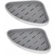Asmat Ecoco Eckregale grau 32x22x6 cm 2 Stk.