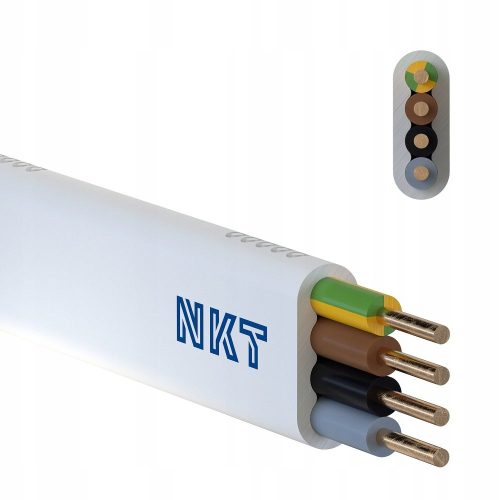 Flaches Elektroinstallationskabel YDYp NKT 4 x 1,5 mm2 100 m
