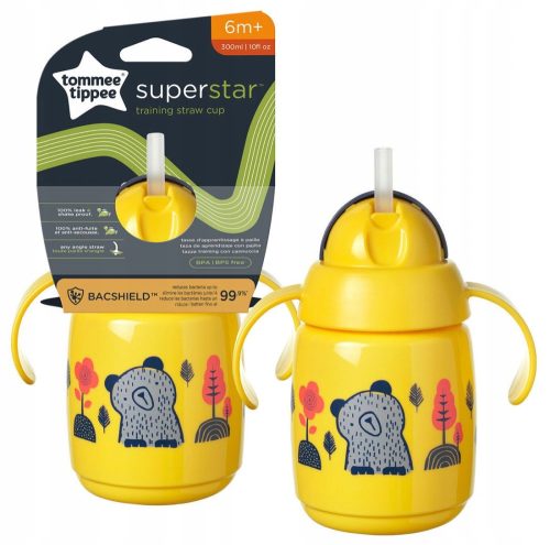  Tommee Tippee Wasserflaschenbecher mit beschwertem Strohhalm, 300 ml