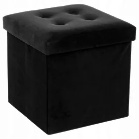  Atmosphera schwarz gepolsterter Sitzhocker