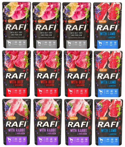 RAFI Hundefutterbeutel, Geschmacksmischung, 20 x 300 g