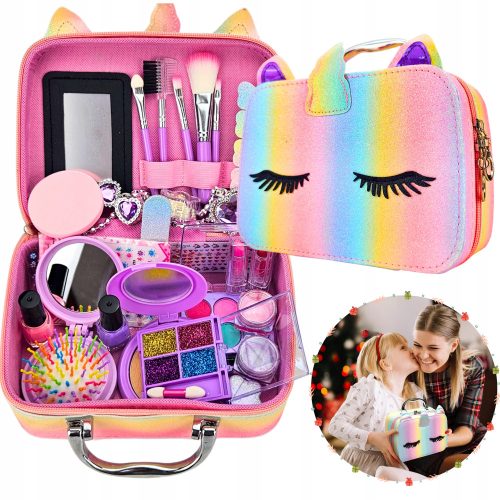  SCHACHTEL MIT KOSMETIK-NAGEL-MAKE-UP-SET FÜR EIN MÄDCHEN