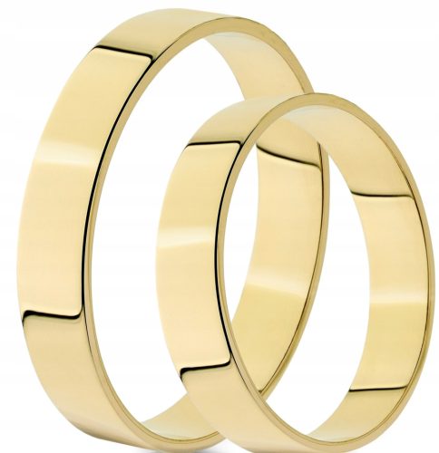  FLACHE GOLDRINGE PAAR 375 4mm HIT FESTPREIS
