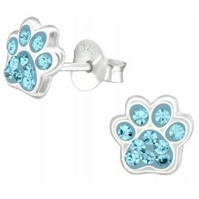    Silberne OHRRINGE für die Pfote eines MÄDCHENHUNDES SILBER