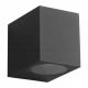  Light Home Gartenwandleuchte, Esche dunkel, schwarz GU10 400 W
