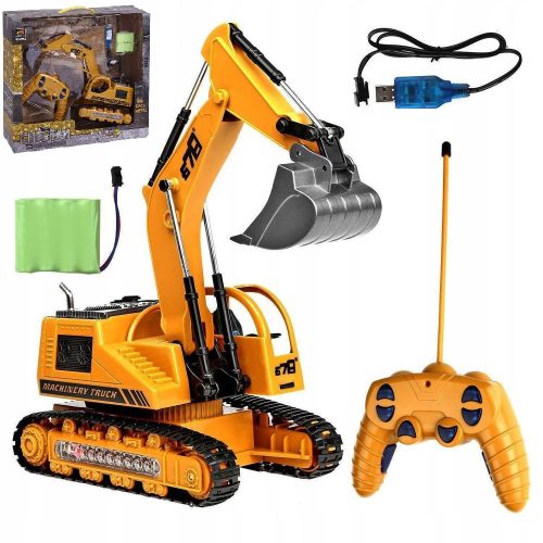  GROSSER FERNGESTEUERTER BAGGER MIT LED-FERNBELEUCHTUNG