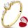  GOLD-VERLOBUNGSRING 333 8K ZIRKONIA r13