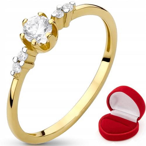  GOLD-VERLOBUNGSRING 333 8K ZIRKONIA r13