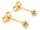  SCHÖNE OHRRINGE AUS GOLD pr. 585 14-Karat-Kugeln, 3-mm-Stab