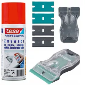   Tesa 60042-00001-01 Kleberentferner 200 ml + Wolfcraft Werkzeugset 5-tlg.