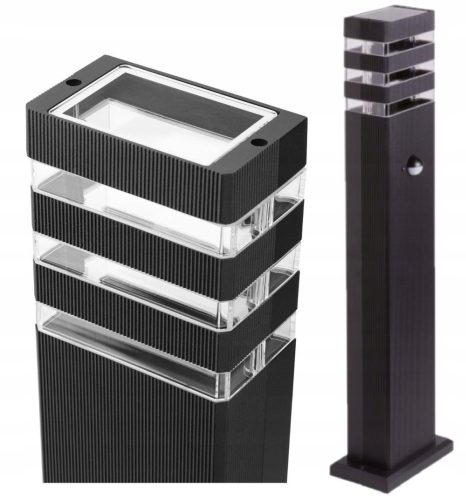  Ecolight GU10 rechteckiger Lichtmast, 60 cm, schwarz