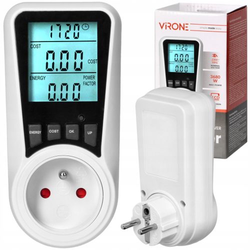  Virone Doppeltarif-Wattmeter-Energierechner