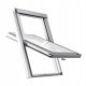 Dachfenster aus PVC-Kunststoff, weiß, 78x140, mit Kragen