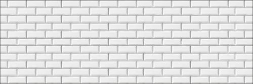 KÜCHENFOTOTAPETE WEIßE ZIEGELWAND 350x60cm