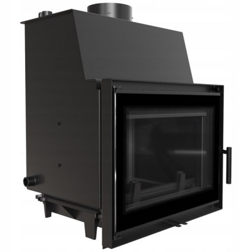 Kamin mit Wassermantel Kratki Zosia Deco 14 kW schwarz