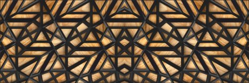 ABSTRAKTE KÜCHENFOTOTAPETE AUS HOLZ, 260 x 60 cm