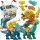  SET AUS DREI BUNTEN DINOSAURIEREN ZUM DREHEN