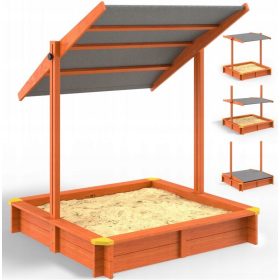 HOLZSANDKASTEN FÜR KINDER MIT DACH 120 cm