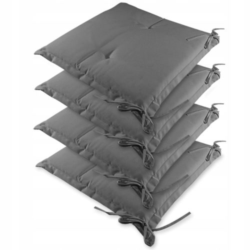  4x Matratzenauflage für Gartenstühle, grau