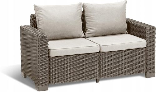Ein Satz Garten- und Terrassenmöbel Allibert Gartenmöbel-Set, Kunststoff, braun, 1-tlg.