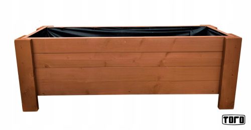  Blumentopf von TORO 120 cm x 33 x 35 cm, Holz, Braun- und Beigetöne