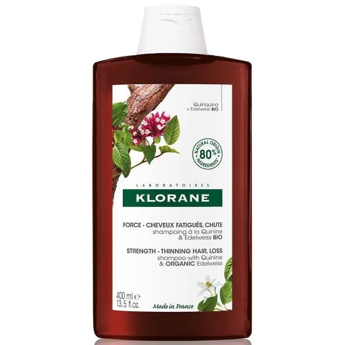 Klorane Quinine & Edelweiss Bio 400 ml wzmacniający szampon do włosów