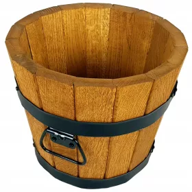   Drewdon Blumentopf 30 cm x 30 x 25 cm, Holz, Braun- und Beigetöne