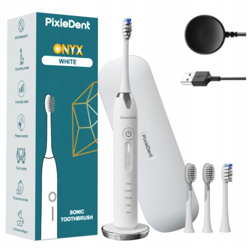  PixieDent ONYX Weiße Schallzahnbürste