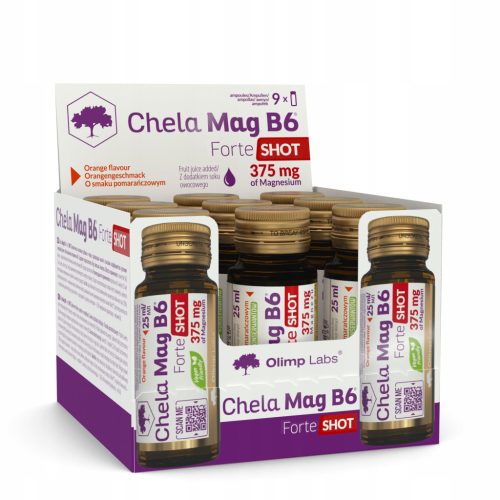 Olimp Chela-Mag B6® Forte Shot - Flüssiges Nahrungsergänzungsmittel in einer Glasampulle