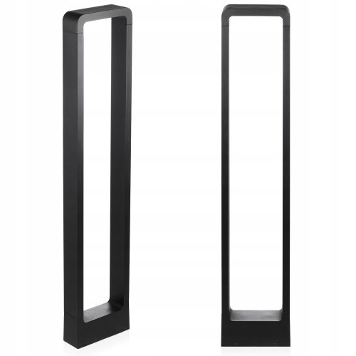  Interlook rechteckiger Lichtmast, integrierte LED-Quelle, 80 cm, schwarz