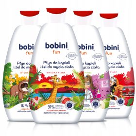  Bobini Bath Liquid Waschgel für Kinder 4 Packungen