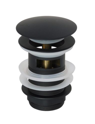 Estiva runder Click-Clack-Stecker ohne Überlauf, schwarz