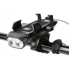    Gemson Fahrradbeleuchtung POWERBANK + GRIFF + TASCHENLAMPE + GLOCKE 800 lm Akku