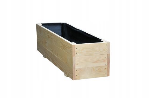  Blumentopf von TORO 120 cm x 33 x 32 cm Naturholz