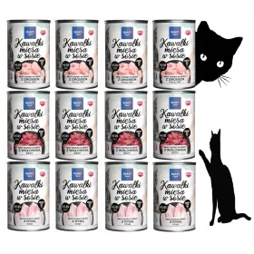  WAFI Katzenfutter Stücke in Soße mit Geflügel 415g