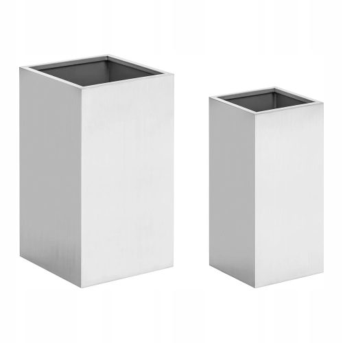 Töpfe und Pflanzgefäße für den Außenbereich und den Garten Royal Catering Blumentopf 30 cm x 30 x 55 cm, Edelstahl