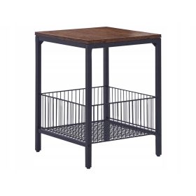   Beliani KENNER quadratischer Tisch 40 x 40 x 55 cm, Buche dunkel